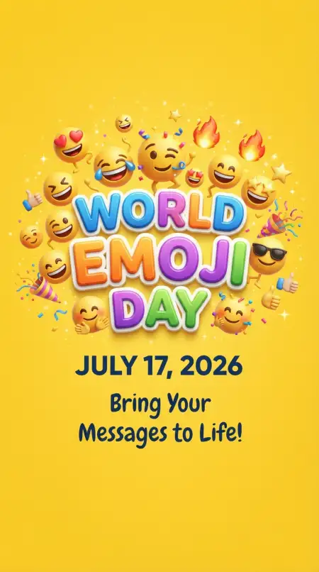 Free World Emoji Day Messages Image Download