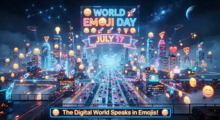 Free World Emoji Day Presentation Image Download