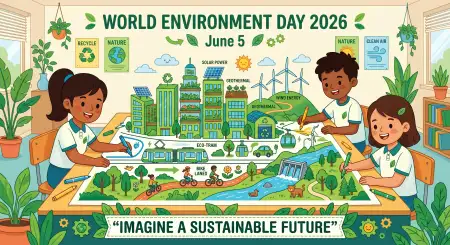 World Environment Day Green Future Poster - Free World Environment Day Kids Artwork 2026 Download
