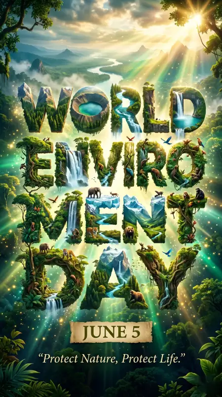 World Environment Day Poster Ideas With Environmental Typography - Free World Environment Day Poster Ideas 2026 Download