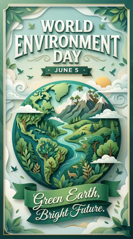 World Environment Day Poster Ideas With Nature Inspired Typography - Free World Environment Day Poster Ideas 2026 Download