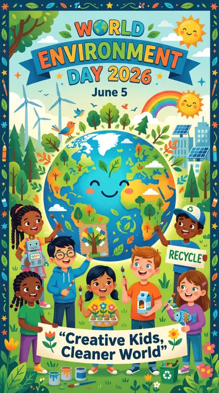 World Environment Day Recycle Poster Ideas - Free World Environment Day Kids Artwork 2026 Download