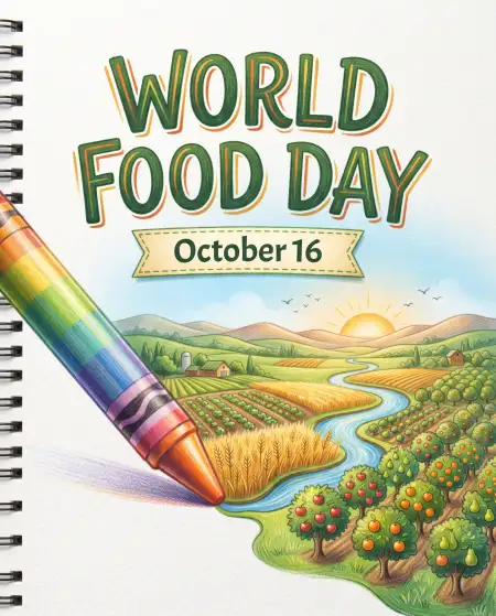 world food day 2026 creative lettering png - World Food Day 2026