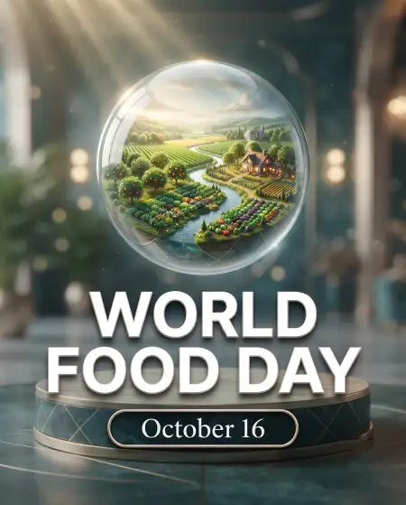world food day 2026 globe with food png - World Food Day 2026