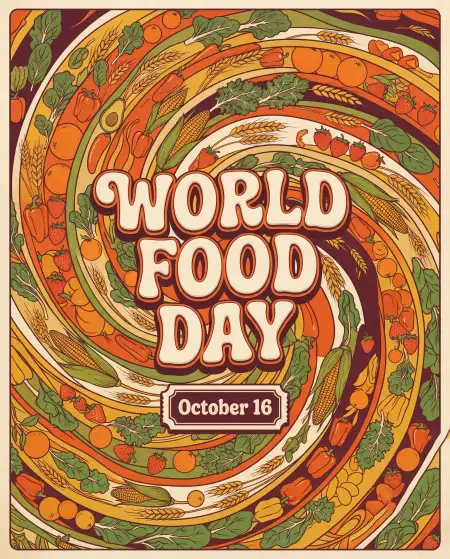 world food day 2026 minimal typography png - World Food Day 2026