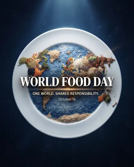 world food day 2026 realistic food photography banner - World Food Day 2026