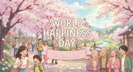 World Happiness Day 2026 Ghibli Style Prompt - Free World Happiness Day 2026 Download