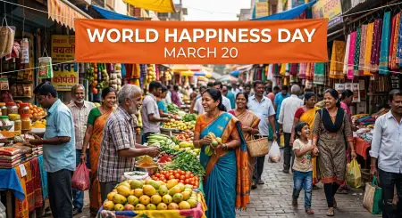 World Happiness Day 2026 Slogans In Hindi - Free World Happiness Day 2026 Download