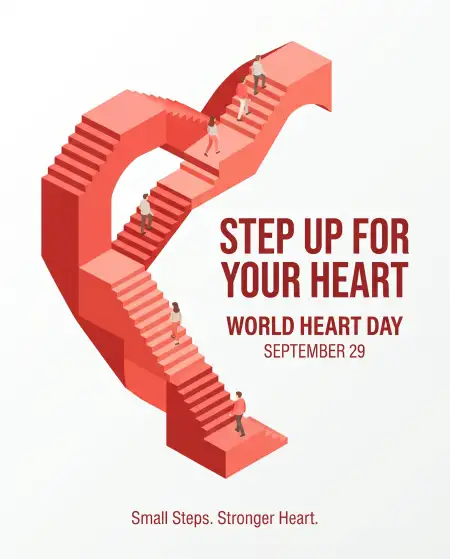 world heart day 2026 creative poster - World Heart Day 2026