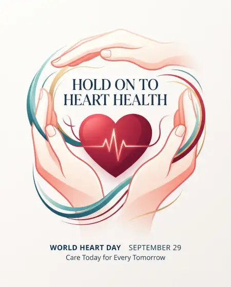 world heart day 2026 hands holding heart - World Heart Day 2026