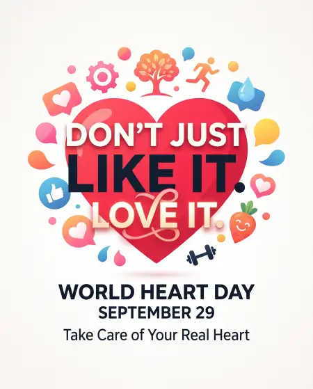world heart day 2026 quotes design - World Heart Day 2026