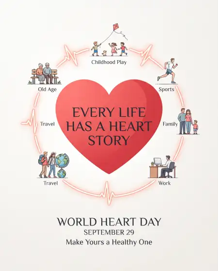 world heart day 2026 realistic heart - World Heart Day 2026