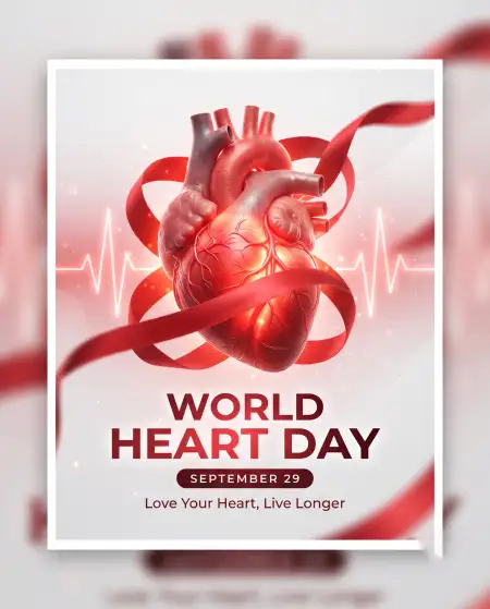 world heart day 2026 social media post design - World Heart Day 2026