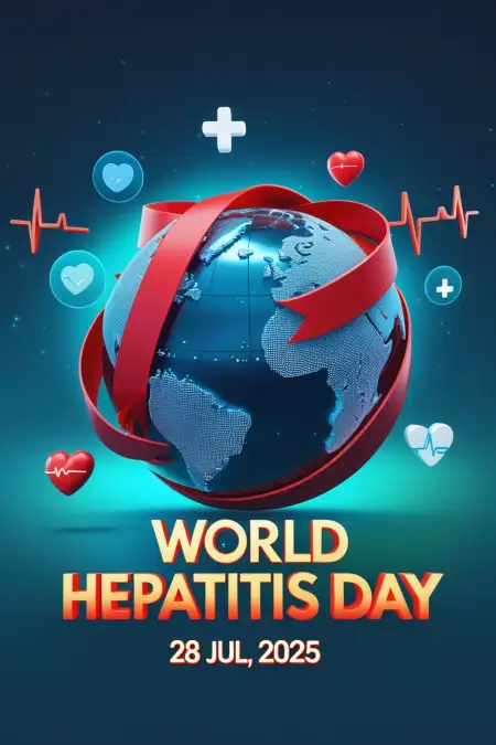 Free World Hepatitis Day 2025 Theme And Slogan Background Image Download