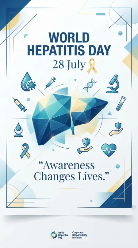 World Hepatitis Day 2026 Printable Awareness Banner - Free World Hepatitis Day 2026 Download