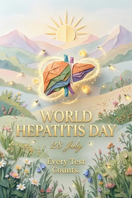 World Hepatitis Day Awareness Card - Free World Hepatitis Day 2026 Download