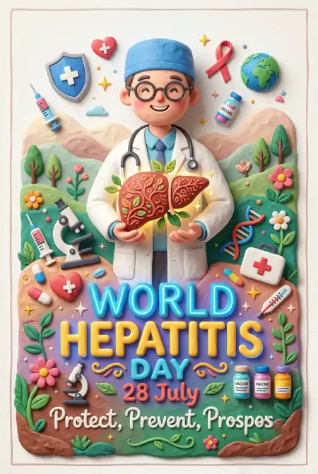 Free World Hepatitis Day Flat Illustration Image Download