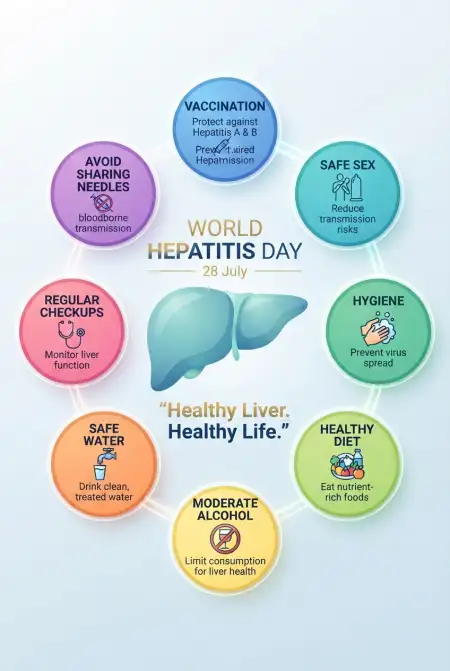 Free World Hepatitis Day Health Education Poster Image Download