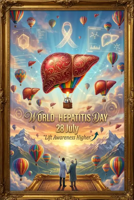 Free World Hepatitis Day Liver Health Poster Image Download