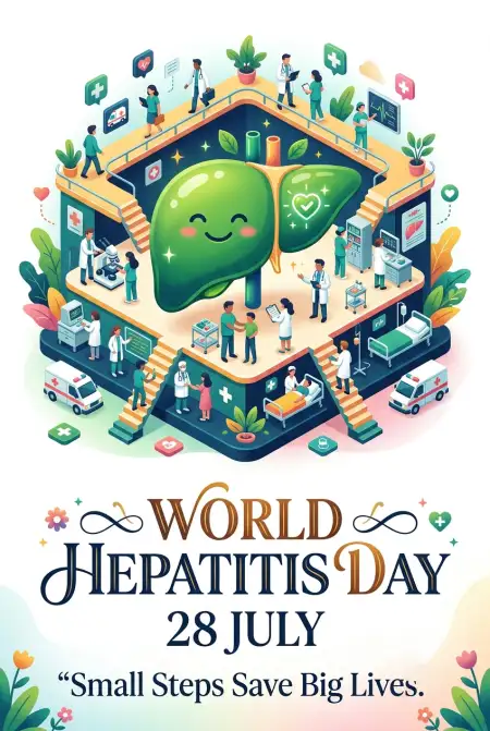world hepatitis day vector poster