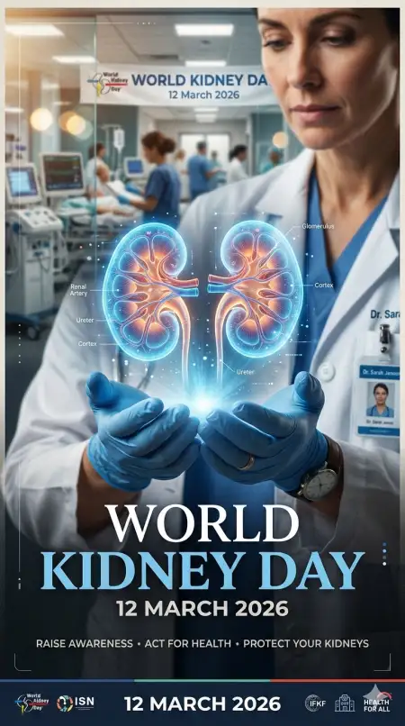 World Kidney Day 2026 Kidney Awareness Hospital Promotion Poster - Free World Kidney Day Download