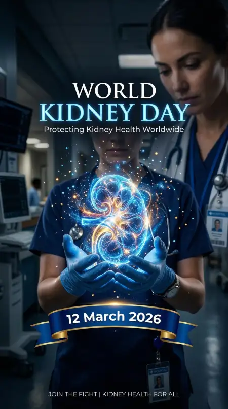 World Kidney Day 2026 Kidney Awareness Hospital Social Banner - Free World Kidney Day Download