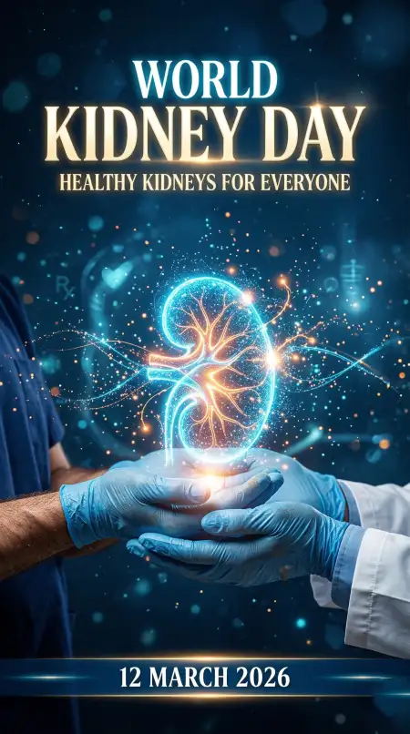 World Kidney Day 2026 Kidney Health Social Awareness Poster - Free World Kidney Day Download