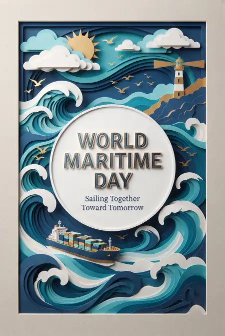 world maritime day 2026 seafarer illustration - World Maritime Day 2026 Background