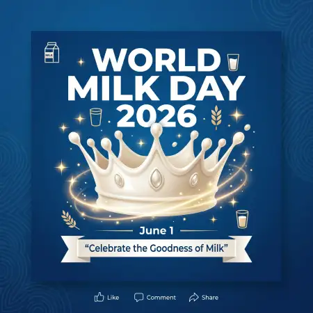 World Milk Day 2026 Premium Greeting Card Designs - Free World Milk Day 2026 Download