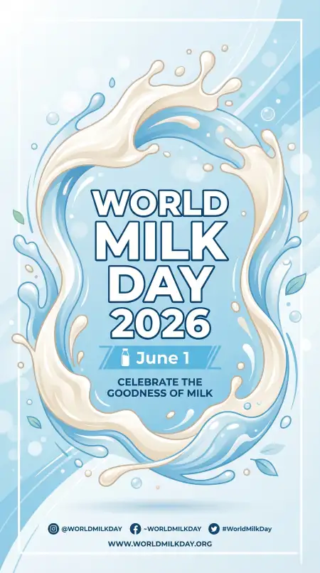 World Milk Day Poster Template 2 - Free World Milk Day Poster Download