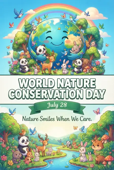 World Nature Conservation Day Printable Poster - Free World Nature Conservation Day 2026 Download