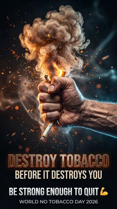World No Tobacco Day 2026 Cigarette Danger Poster - Free World No Tobacco Day 2026 Download