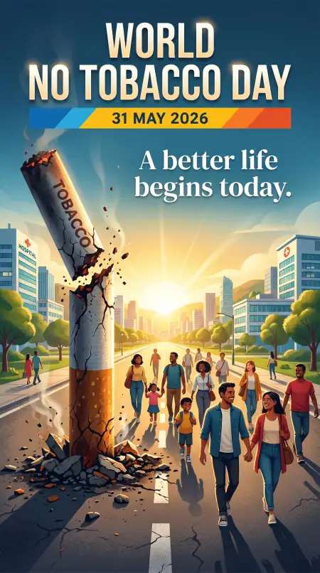 World No Tobacco Day 2026 College Awareness Poster - Free World No Tobacco Day 2026 Download