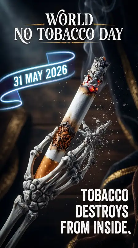 World No Tobacco Day 2026 Instagram Post Design - Free World No Tobacco Day 2026 Download