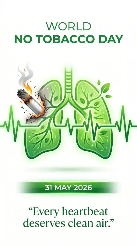 World No Tobacco Day 2026 Save Lungs Campaign - Free World No Tobacco Day 2026 Download