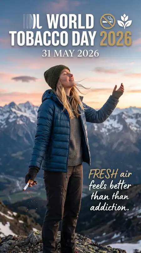 World No Tobacco Day 2026 Smoke Free Life Quotes - Free World No Tobacco Day 2026 Download
