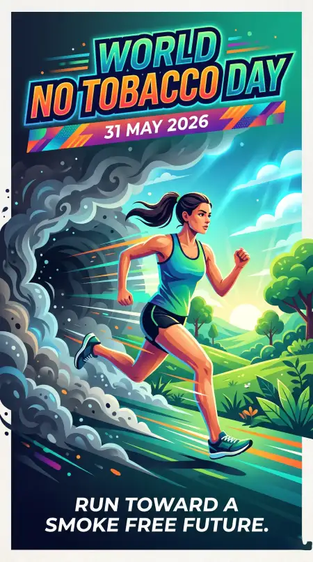 World No Tobacco Day 2026 Social Media Poster Template - Free World No Tobacco Day 2026 Download