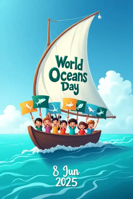 World Oceans Day Banner Design - Free Related Banner Image