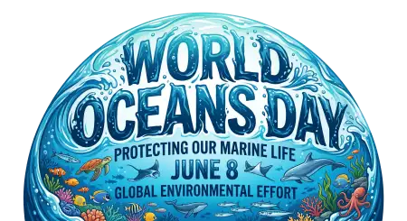 World Oceans Day Png With Environmental Message - Free World Oceans Day Png Download