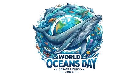 World Oceans Day Png With Whale Design - Free World Oceans Day Png Download