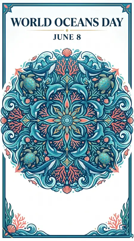 World Oceans Day Social Media Design Inspiration - Free World Oceans Day Social Media Post Download