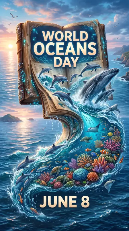 World Oceans Day Social Media Post Creative Artwork - Free World Oceans Day Social Media Post Download