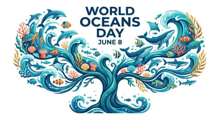 World Oceans Day Social Media Post For Facebook Instagram And Pinterest Sharing - Free World Oceans Day Social Media Post Download