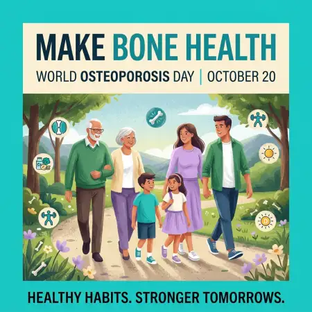 world osteoporosis day greeting card design - World Osteoporosis Day 2026