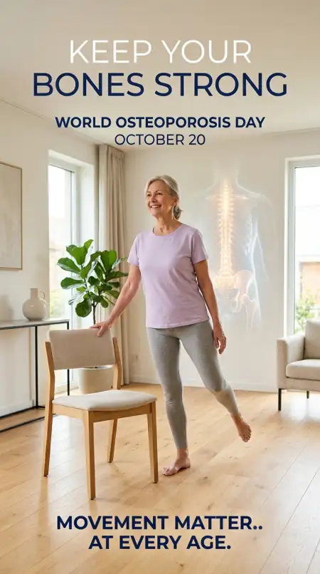 world osteoporosis day minimal poster template - World Osteoporosis Day 2026