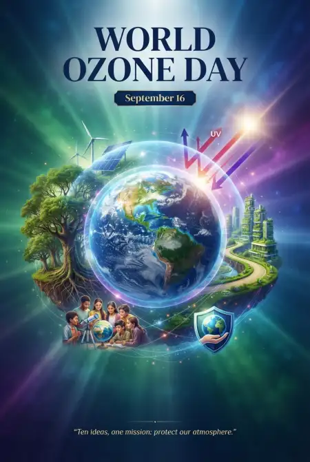 world ozone day 2026 poster slogans - World Ozone Day 2026