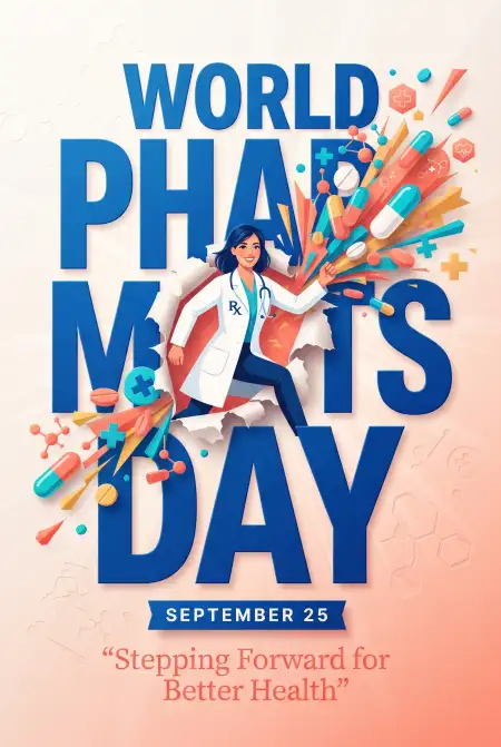 world pharmacists day female pharmacist poster
