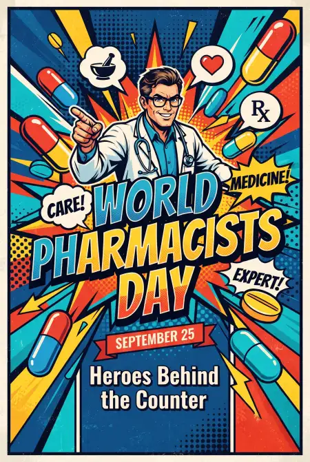 world pharmacists day healthcare heroes poster