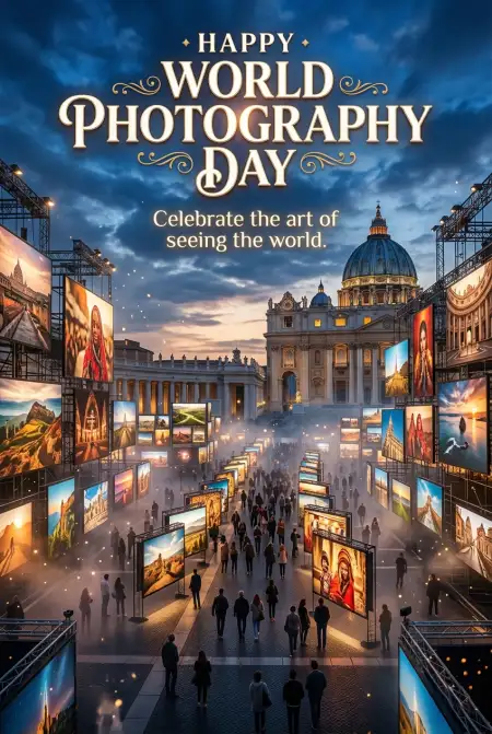 Free World Photography Day 2026 Artistic Photography Poster Image Download