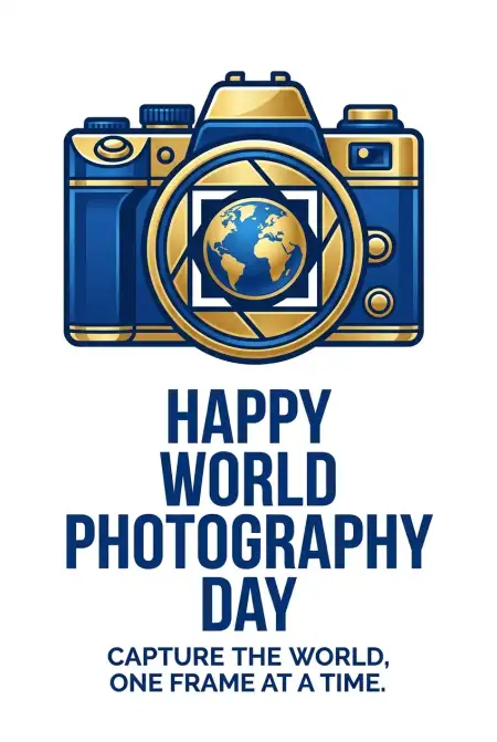 Free World Photography Day 2026 Camera Vector Png Image Download